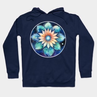 Galaxy Flower Mandala Circle Design Hoodie